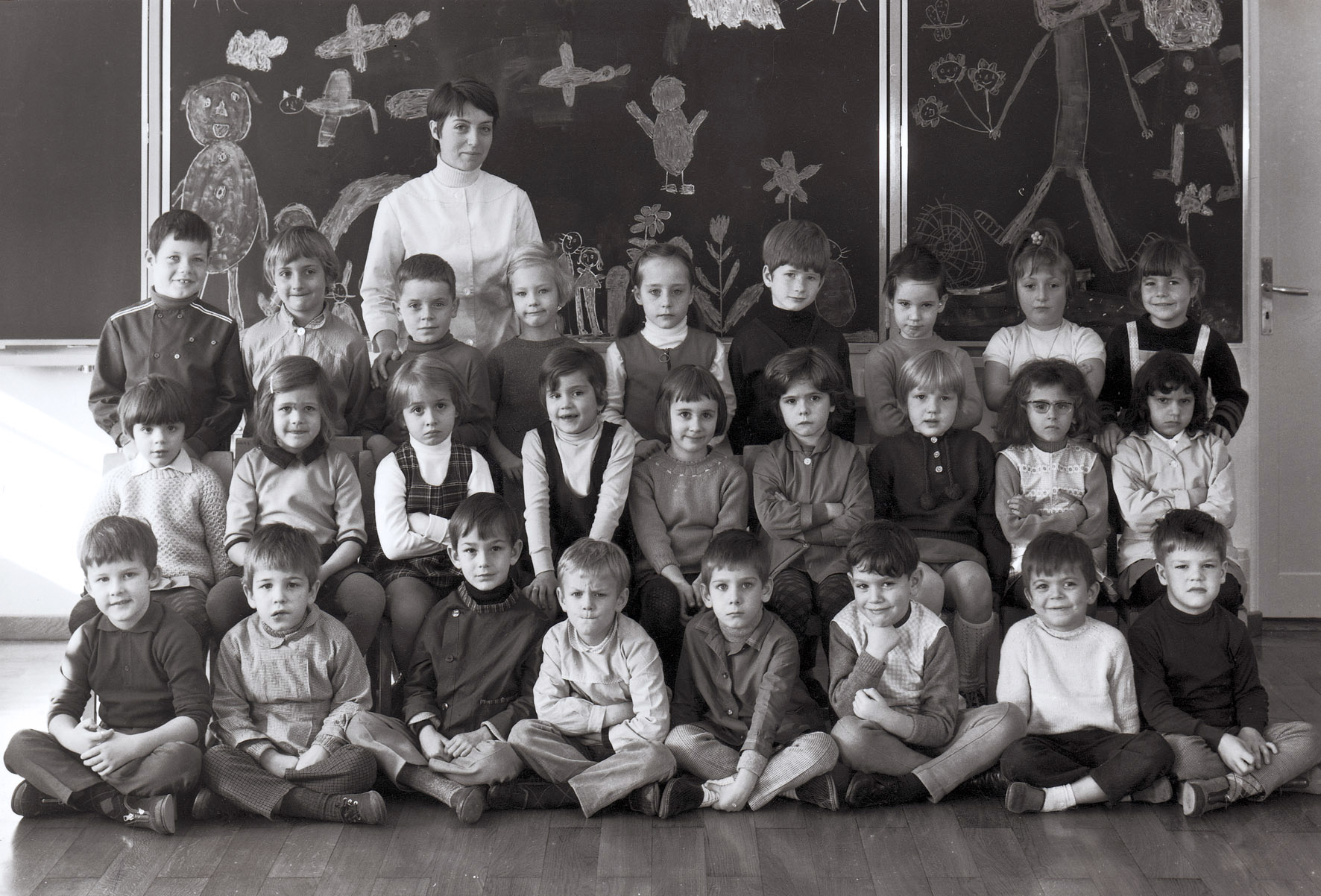 photo de classe enfantine, Petit-collège de Prélaz, Lausanne