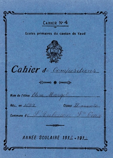 Cahier de Compositions - Elisa (13 ans) - 1912-13