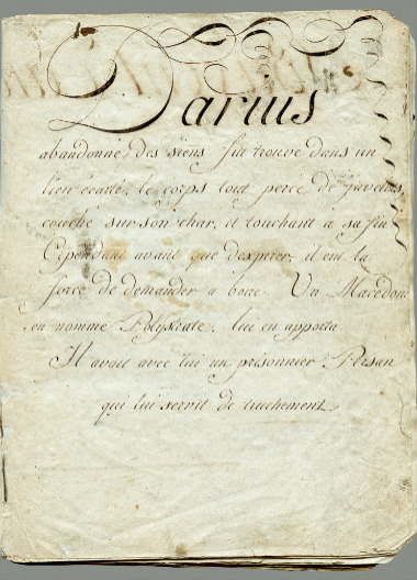 Cahier de copie - Charles Aubert - 1810