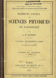 Eléments usuels des sciences physiques et naturelles 